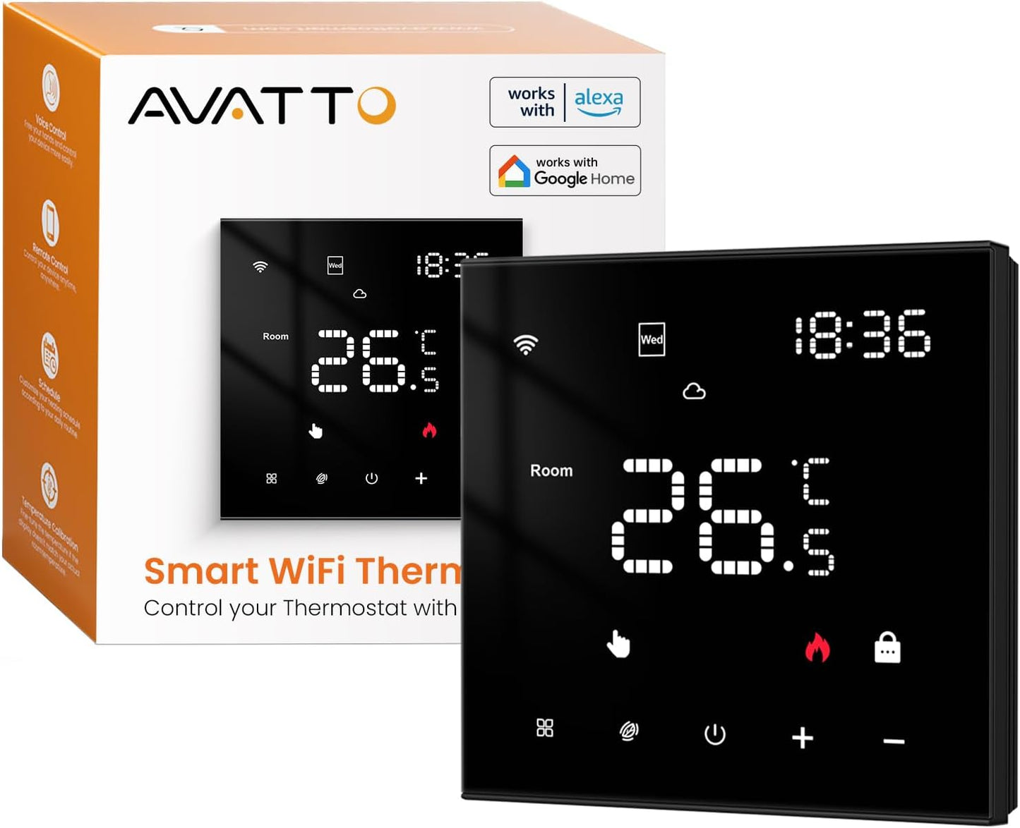 AVATTO Thermostat für Wasser-Fußbodenheizung, Smart WiFi programmierbarer Raumthermostat