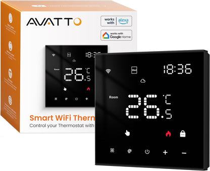 AVATTO Thermostat für Wasser-Fußbodenheizung, Smart WiFi programmierbarer Raumthermostat