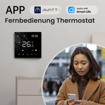 AVATTO Thermostat für Wasser-Fußbodenheizung, Smart WiFi programmierbarer Raumthermostat