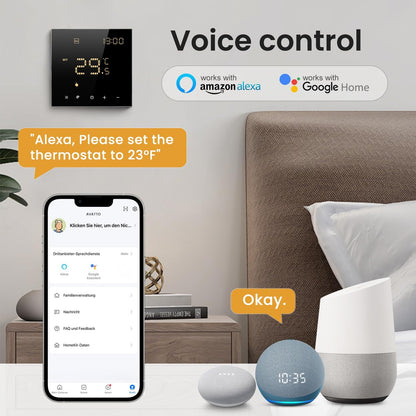 AVATTO Thermostat für Wasser-Fußbodenheizung, Smart WiFi programmierbarer Raumthermostat