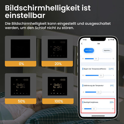 AVATTO Thermostat für Wasser-Fußbodenheizung, Smart WiFi programmierbarer Raumthermostat