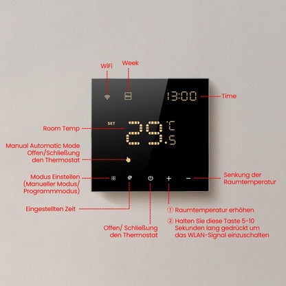 AVATTO Thermostat für Wasser-Fußbodenheizung, Smart WiFi programmierbarer Raumthermostat