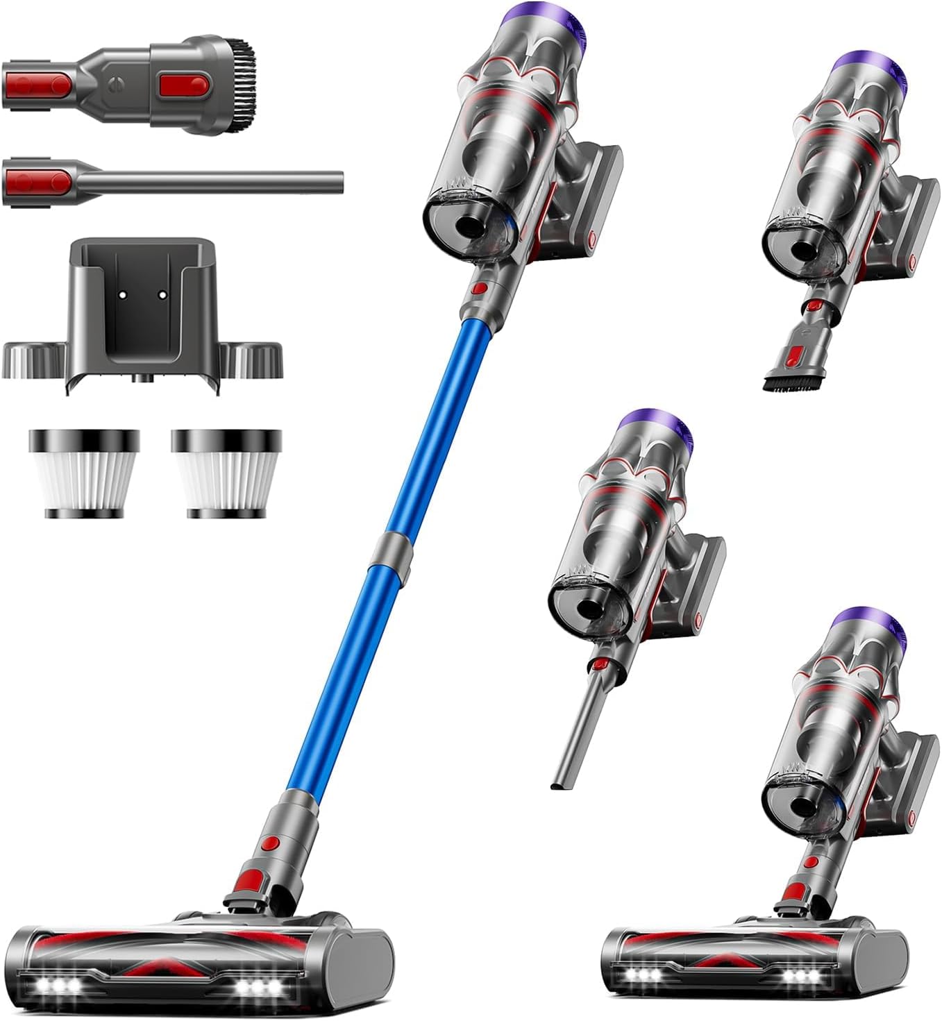 Avalsor CyberG9 Akku Staubsauger 50000Pa/600W/65Min Kabellos 1,8L mit OLED-Display