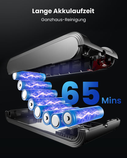 Avalsor CyberG9 Akku Staubsauger 50000Pa/600W/65Min Kabellos 1,8L mit OLED-Display
