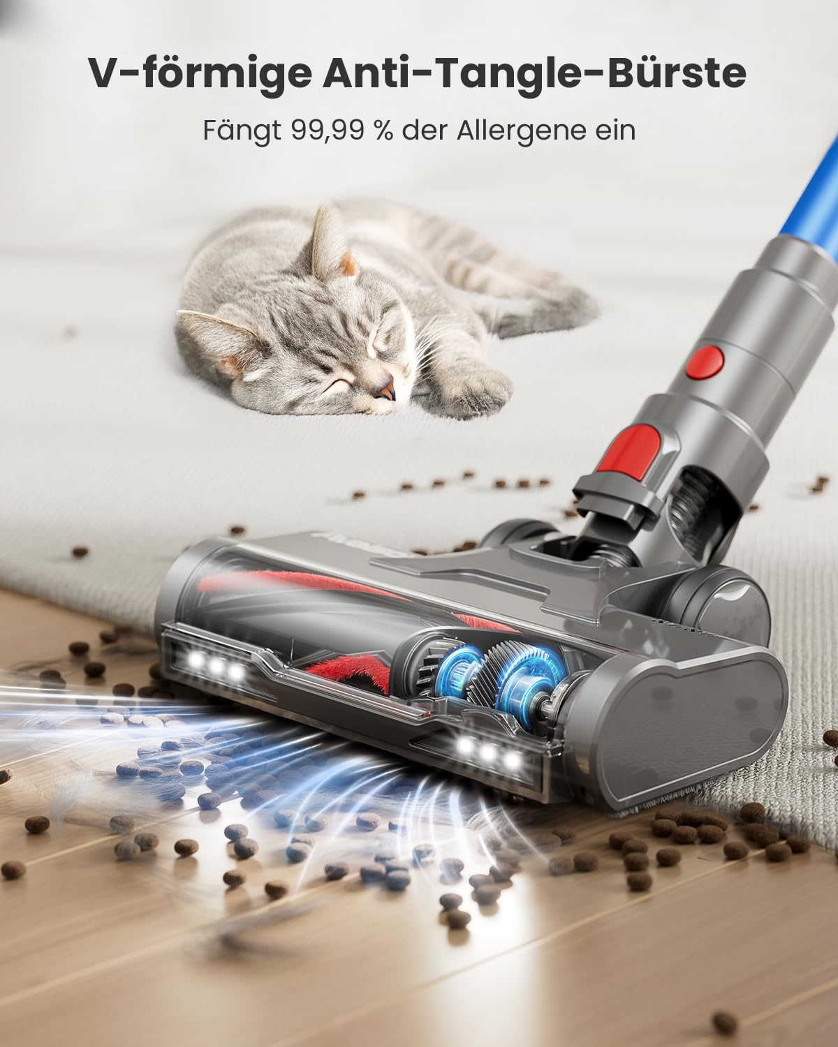 Avalsor CyberG9 Akku Staubsauger 50000Pa/600W/65Min Kabellos 1,8L mit OLED-Display