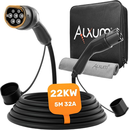 Alxum Typ-2-Ladekabel, 22 kW und 32 A, für Hybrid- und Elektrofahrzeuge (dreiphasig)