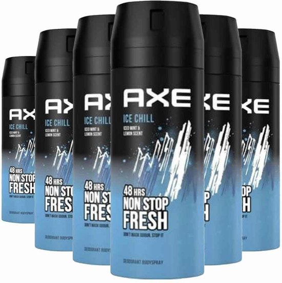 Ax 6x 150 ml Ice Chill Deospray Déodorant Spray Corps Homme