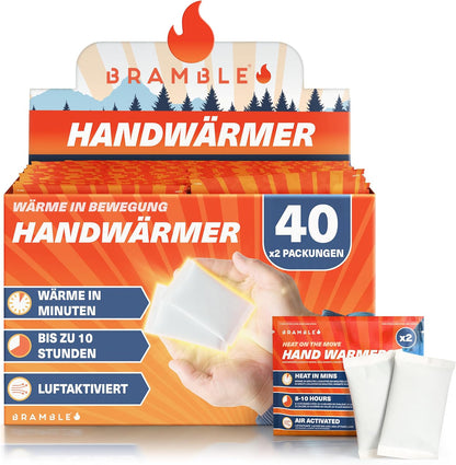 Bramble  Handwärmer  Luftaktivierte Taschenwärmer für Outdoor-Aktivitäten 80 stück