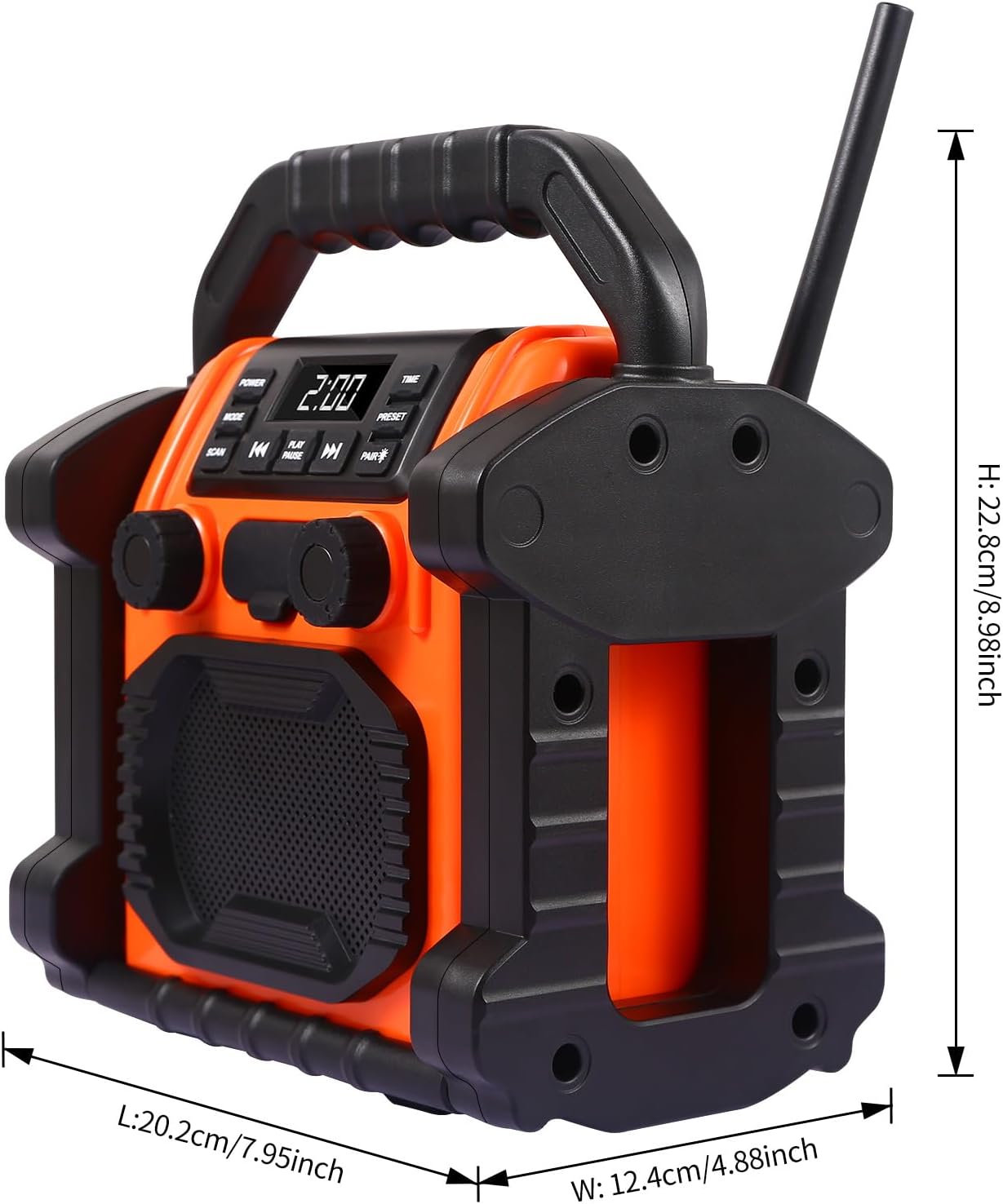 Bingxue Outdoor Radio wasserdicht Bluetooth Lautsprecher, LED Hand Kurbel Solar
