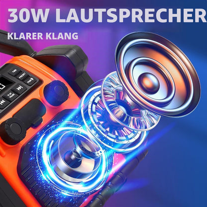 Bingxue Outdoor Radio wasserdicht Bluetooth Lautsprecher, LED Hand Kurbel Solar