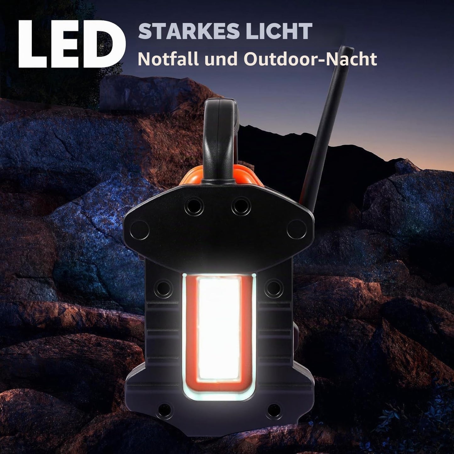 Bingxue Outdoor Radio wasserdicht Bluetooth Lautsprecher, LED Hand Kurbel Solar
