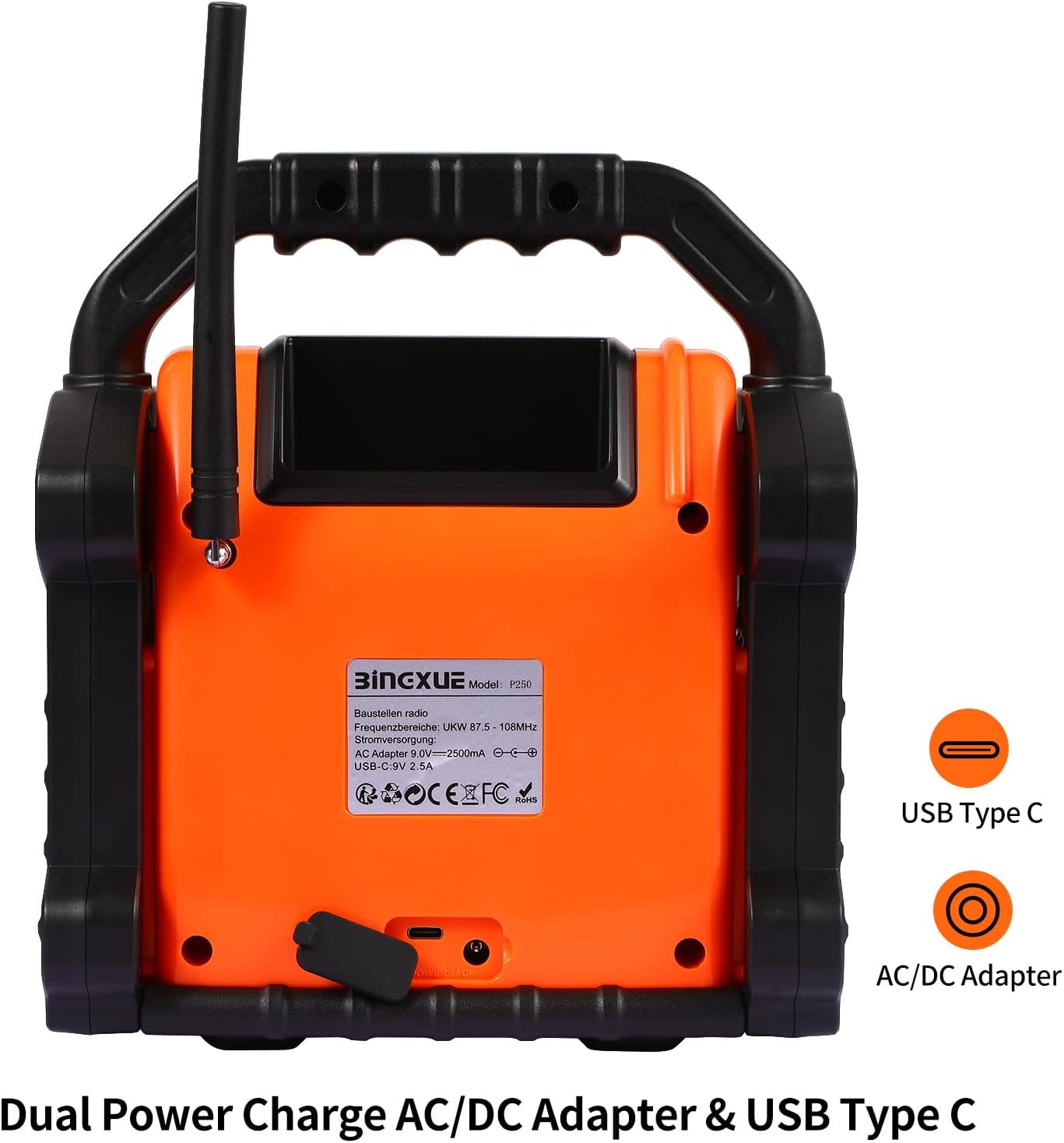 Bingxue Outdoor Radio wasserdicht Bluetooth Lautsprecher, LED Hand Kurbel Solar
