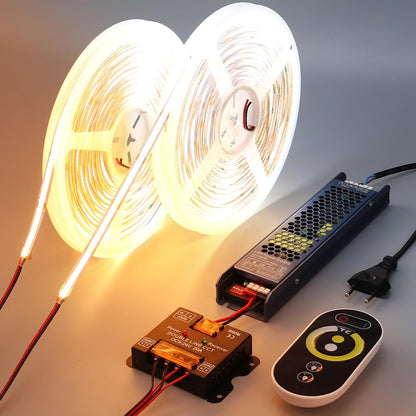 BENLUN CCT COB LED Streifen Dimmbar 24V 20m mit Fernbedienung 2700K-6500K Weiß