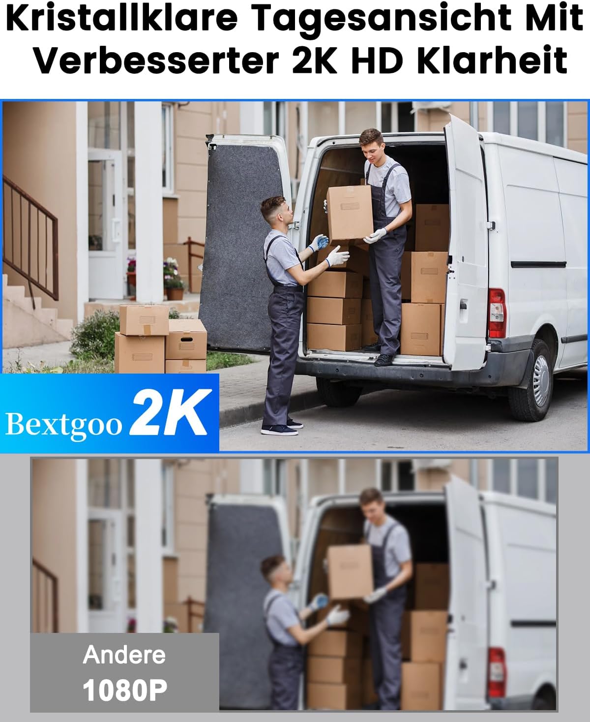 Bextgoo 2K Türspion Kamera WLAN mit 32GB Speicherkarte,4,3 Zoll 8000mAh Akku App-Alarm