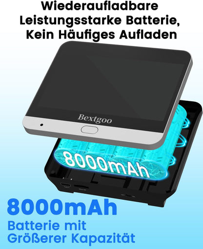 Bextgoo 2K Türspion Kamera WLAN mit 32GB Speicherkarte,4,3 Zoll 8000mAh Akku App-Alarm