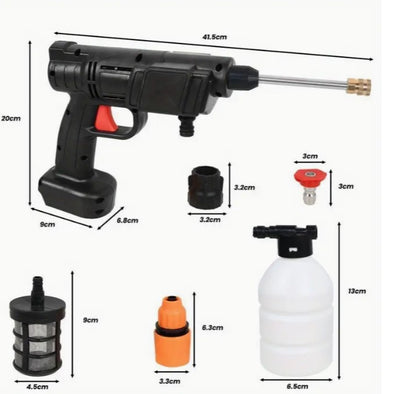 Bestyks Hochdruckreiniger Mobiler Hochdruckreiniger 26 Bar Kabellose Tragbare Hochdruck-sprühwasserpistole mit  Schlauch für Auto, Terrasse, Fenste, Rasen,Gartenbewässerung