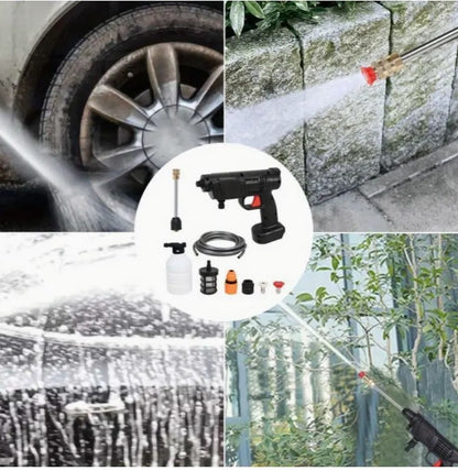 Bestyks Hochdruckreiniger Mobiler Hochdruckreiniger 26 Bar Kabellose Tragbare Hochdruck-sprühwasserpistole mit  Schlauch für Auto, Terrasse, Fenste, Rasen,Gartenbewässerung