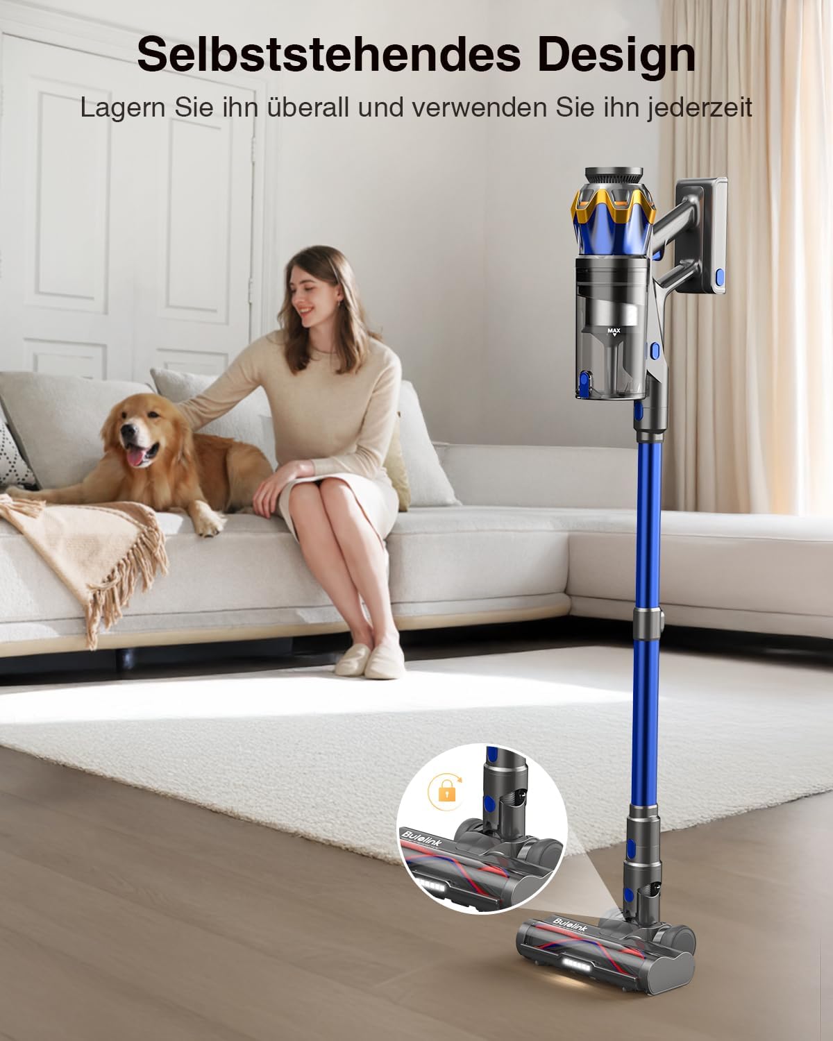 Bulelink Zenith G10  Akku Staubsauger Kabellos 45KPa/550W/65Min mit Display
