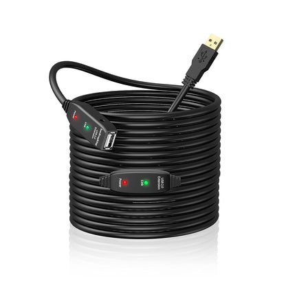 baolongking USB-Verlängerungskabel,aktiver Repeater-A-Stecker auf A-Buchse, lange Kabel mit Signalverstärker (30M)