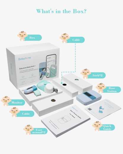 Babytone BabyO2 S2 Pulsoximeter  Schlafmonitor mit Echtzeit-Basisstation für 0-3 Jahre