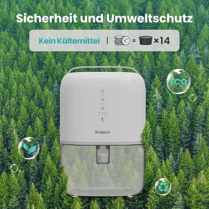 BODEPOT Luftentfeuchter Elektrisch Keller 1800ml 40W Timer, 7 Farbige