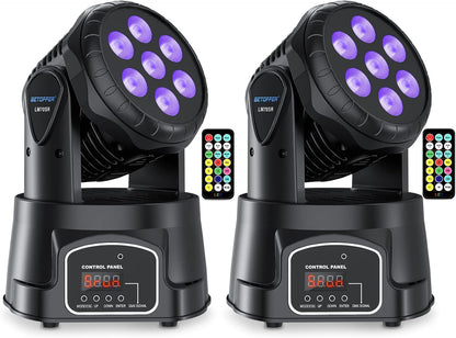 BETOPPER Moving Head LM70SR Bühnenlicht LED 7x8W DMX RGBW(2 stück)