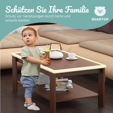 BEARTOP Kantenschutz - für Babys,selbstklebend,3m+8 Ecken - Wollweiß