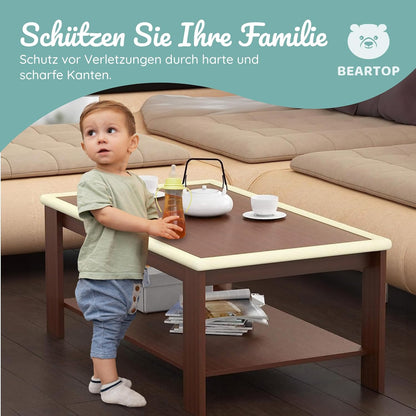 BEARTOP Kantenschutz - für Babys,selbstklebend,3m+8 Ecken - Wollweiß