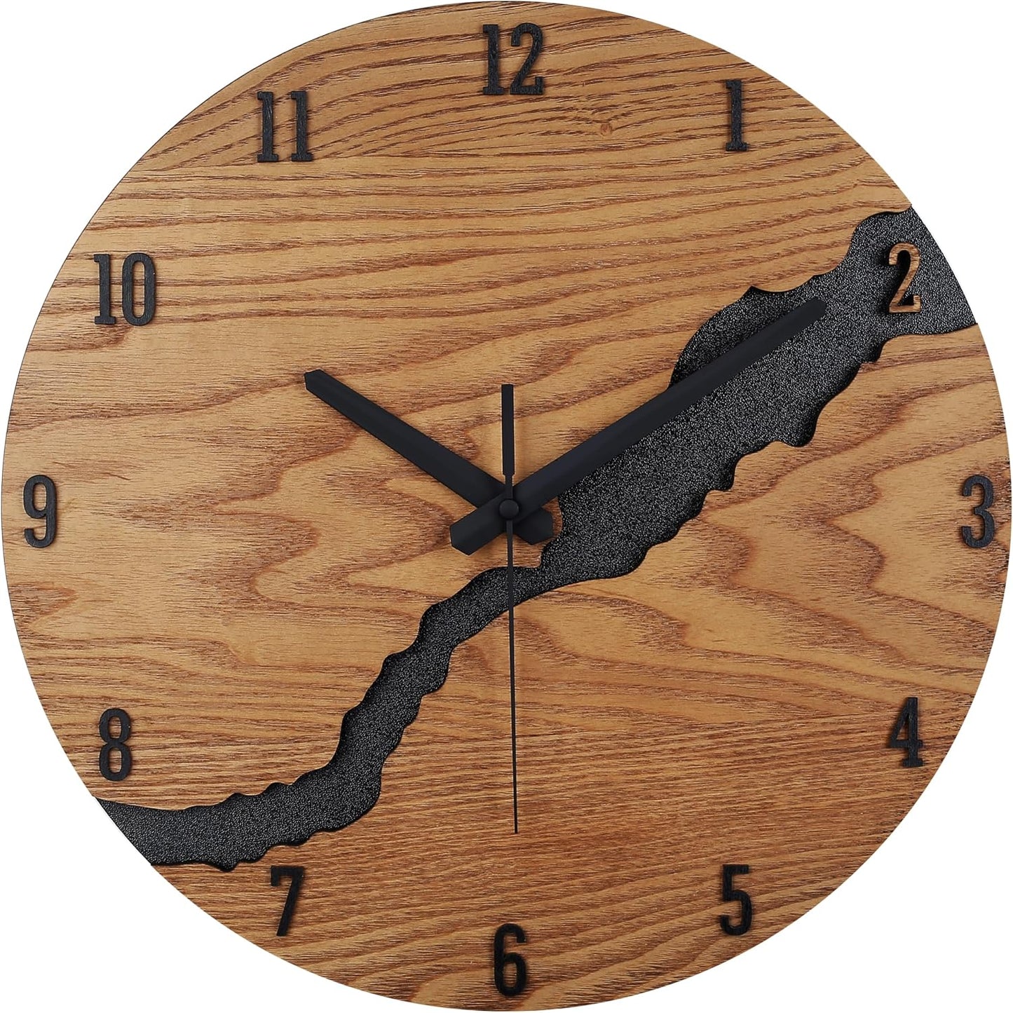 Beflourish Wanduhr Ohne Tickgeräus Holz  Modern (30cm)