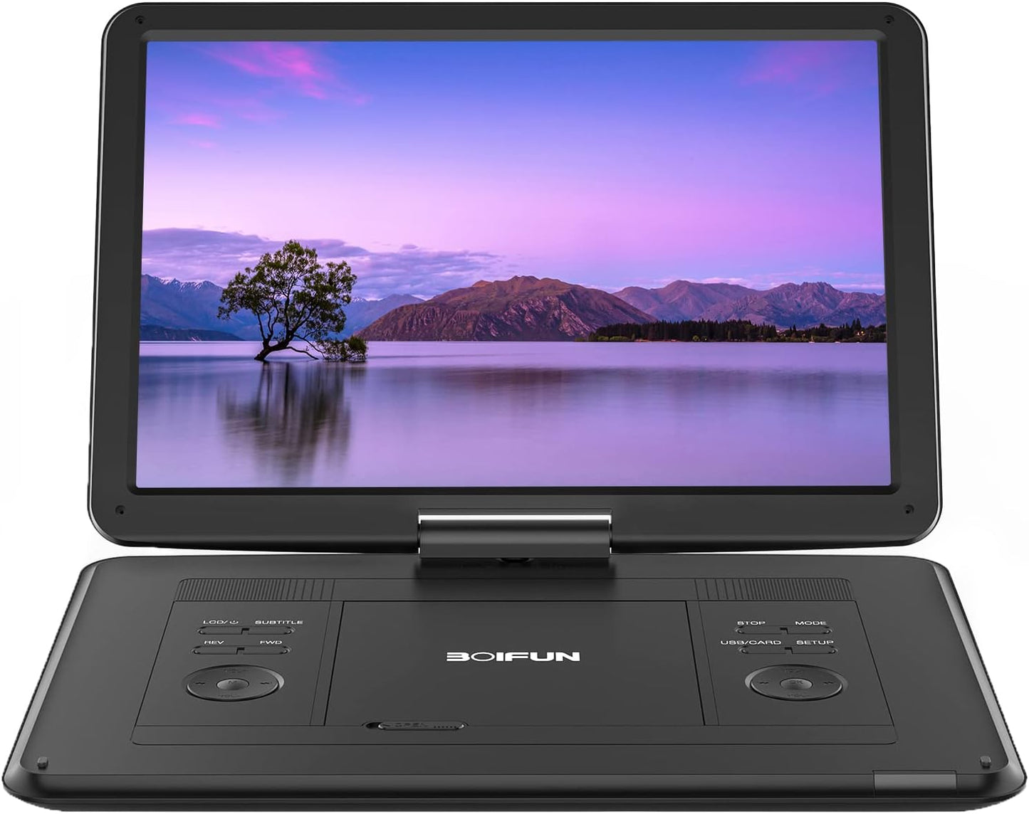 BOIFUN Tragbarer DVD-Player 17,6 Zoll HD-Bildschirm USB/SD-Karte/Synch
