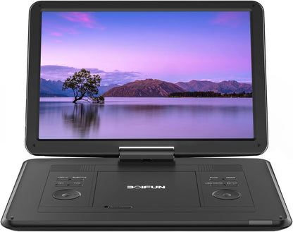 BOIFUN Tragbarer DVD-Player 17,6 Zoll HD-Bildschirm USB/SD-Karte/Synch