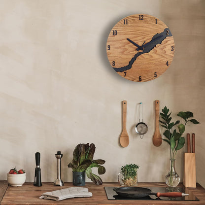 Beflourish Wanduhr Ohne Tickgeräus Holz  Modern (30cm)