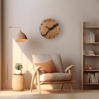Beflourish Wanduhr Ohne Tickgeräus Holz  Modern (30cm)