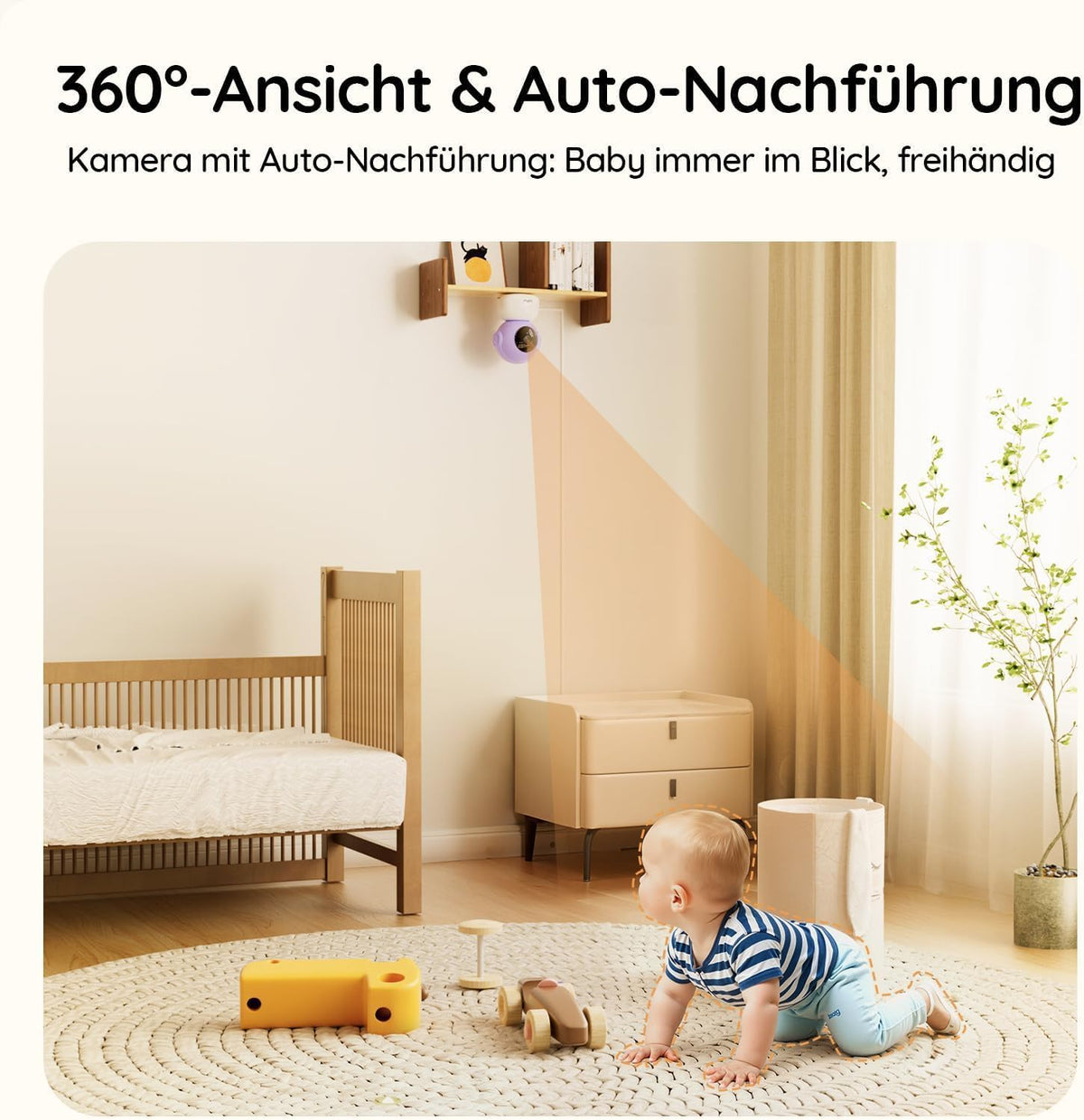 BOIFUN  Babyphone mit Kamera WLAN, 5" 2K/3MP Baby Monitor mit App,