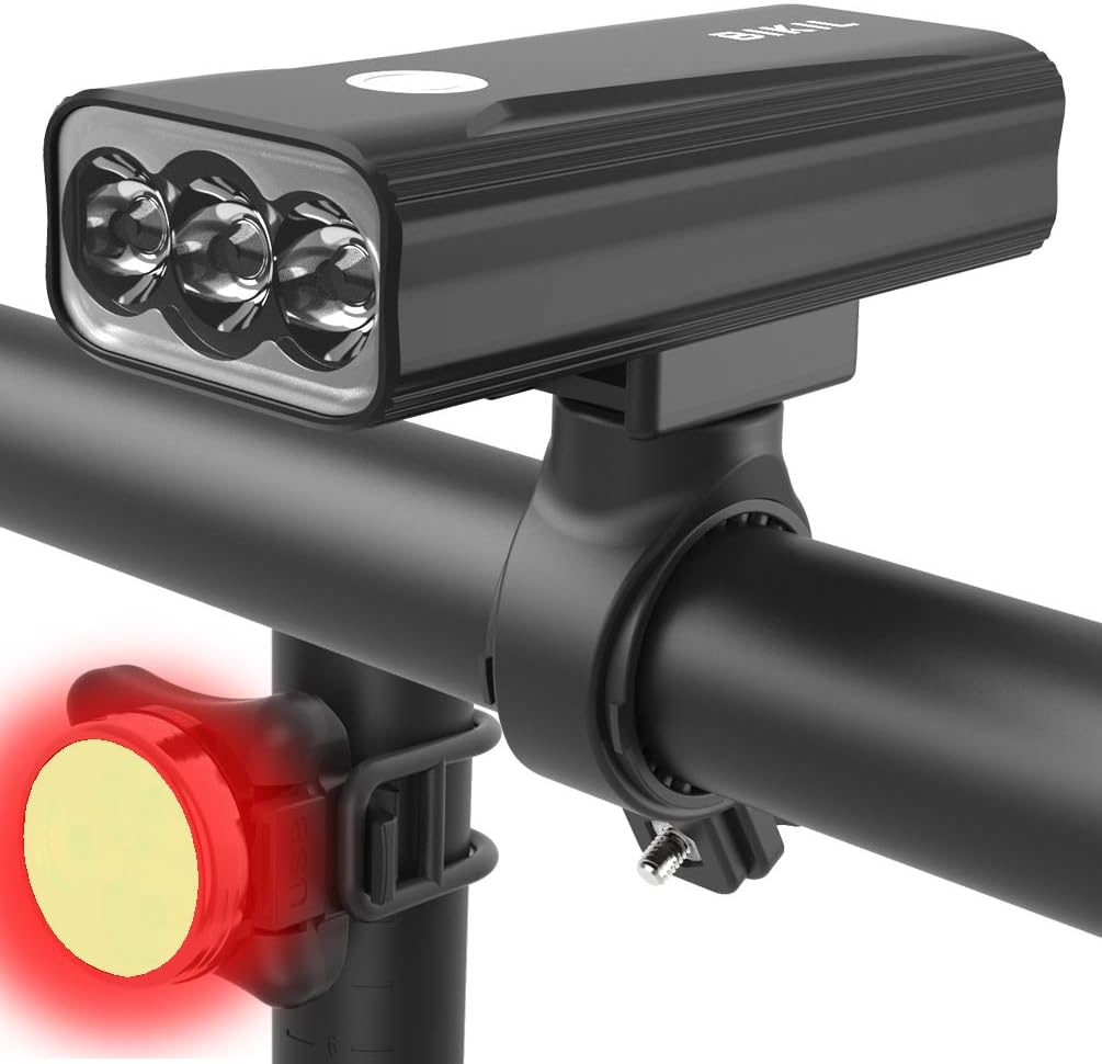Bikil Fahrradlicht-Set, 6400 mAh, wiederaufladbar,LED  2400 Lumen