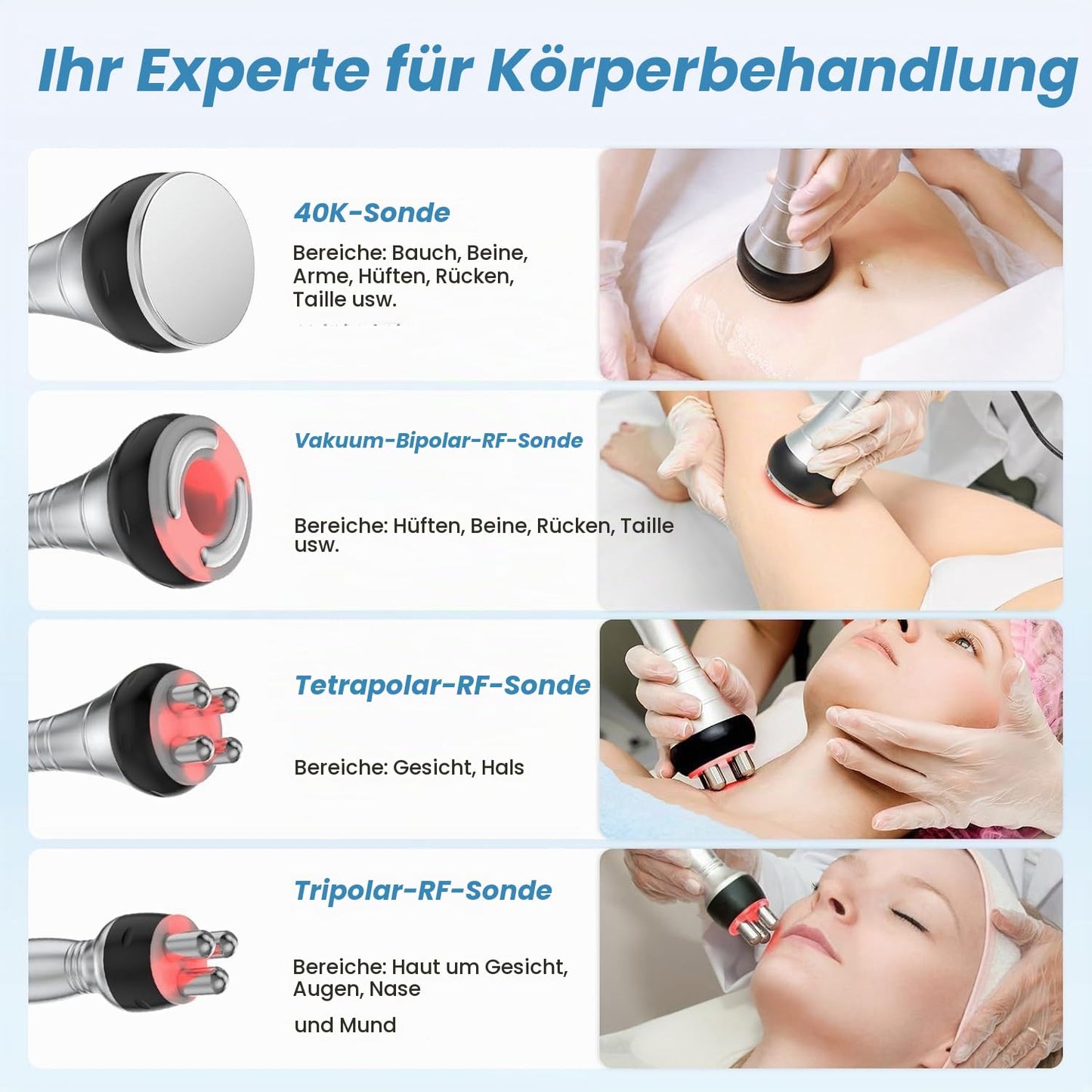 Binlingdaily 40KHz 4-in-1 Kavitationsgerät Körperformung,Prof. RF Radiofrequenz Hautstraffung