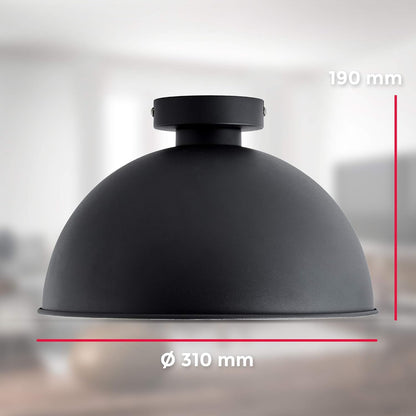 BKLicht - Lampe de pont avec culot E27, max. 60 watts, rétro vintage, noir-or