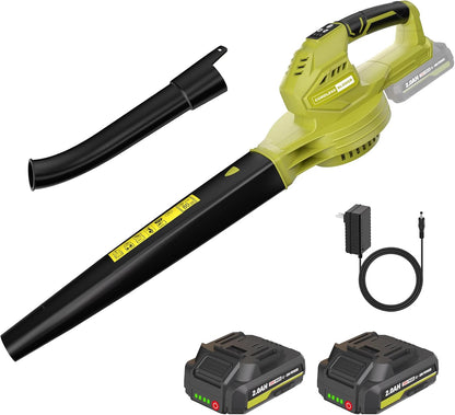 Akku-Laubbläser, 20V Kabellos Laubbläser mit 2 x 2,0Ah Akkus und Schnellladegerät,