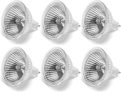 12er-Pack MR16 Halogenlampen, 2-polig, GU5.3, 12 V, 35 W, dimmbar, warmweiß (2700 K), 350 lm