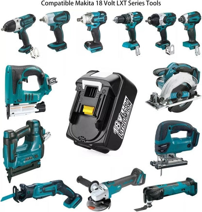 1 x BL1850B Akku (18V 5,0 Ah ) mit Ladegerät DC18RC Ersetzen für Makita Akku BL1850B BL1850 BL1840B BL1840 BL1830B BL1830 BL1850 BL1835 BL1845 BL1815 mit LED-Anzeige