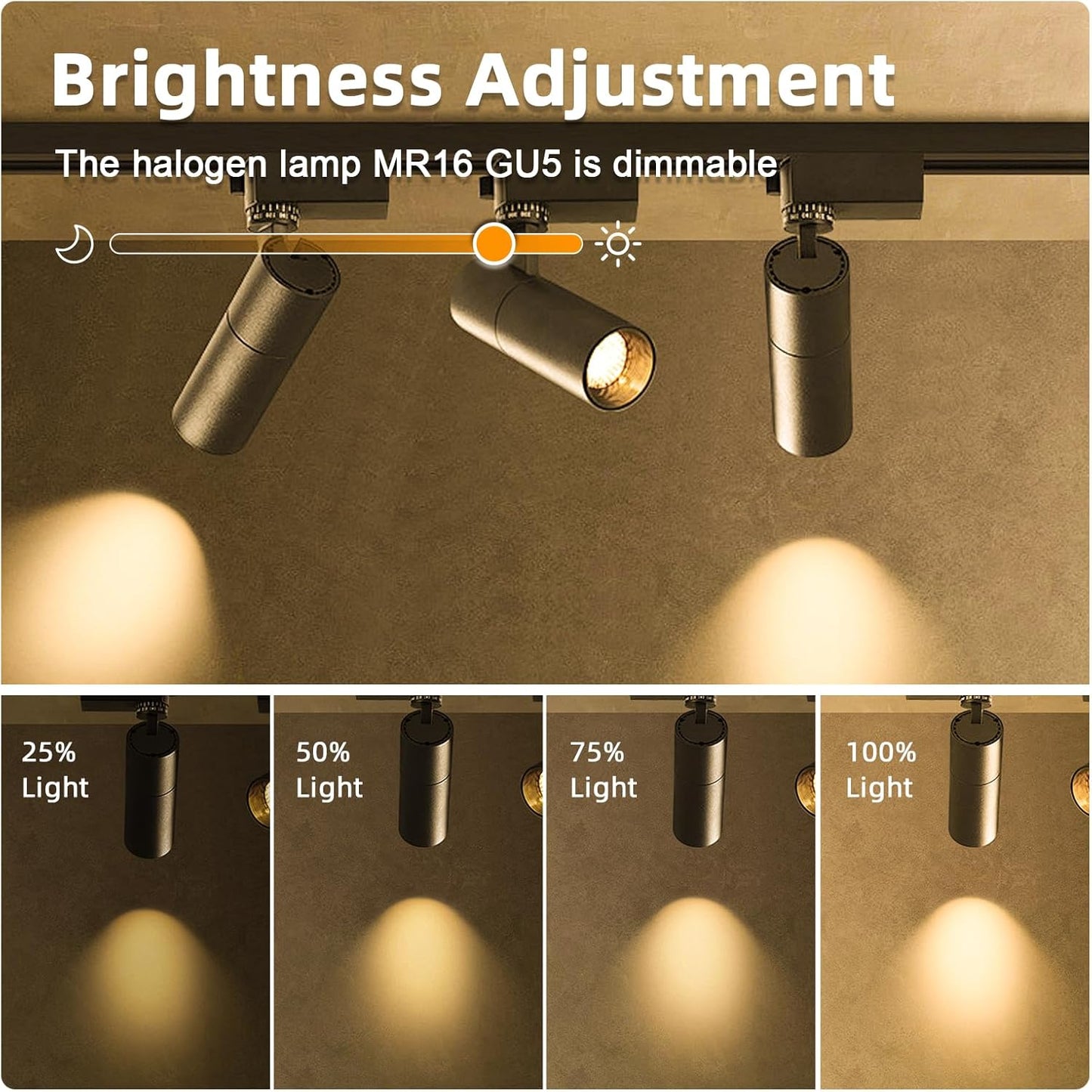 12er-Pack MR16 Halogenlampen, 2-polig, GU5.3, 12 V, 35 W, dimmbar, warmweiß (2700 K), 350 lm