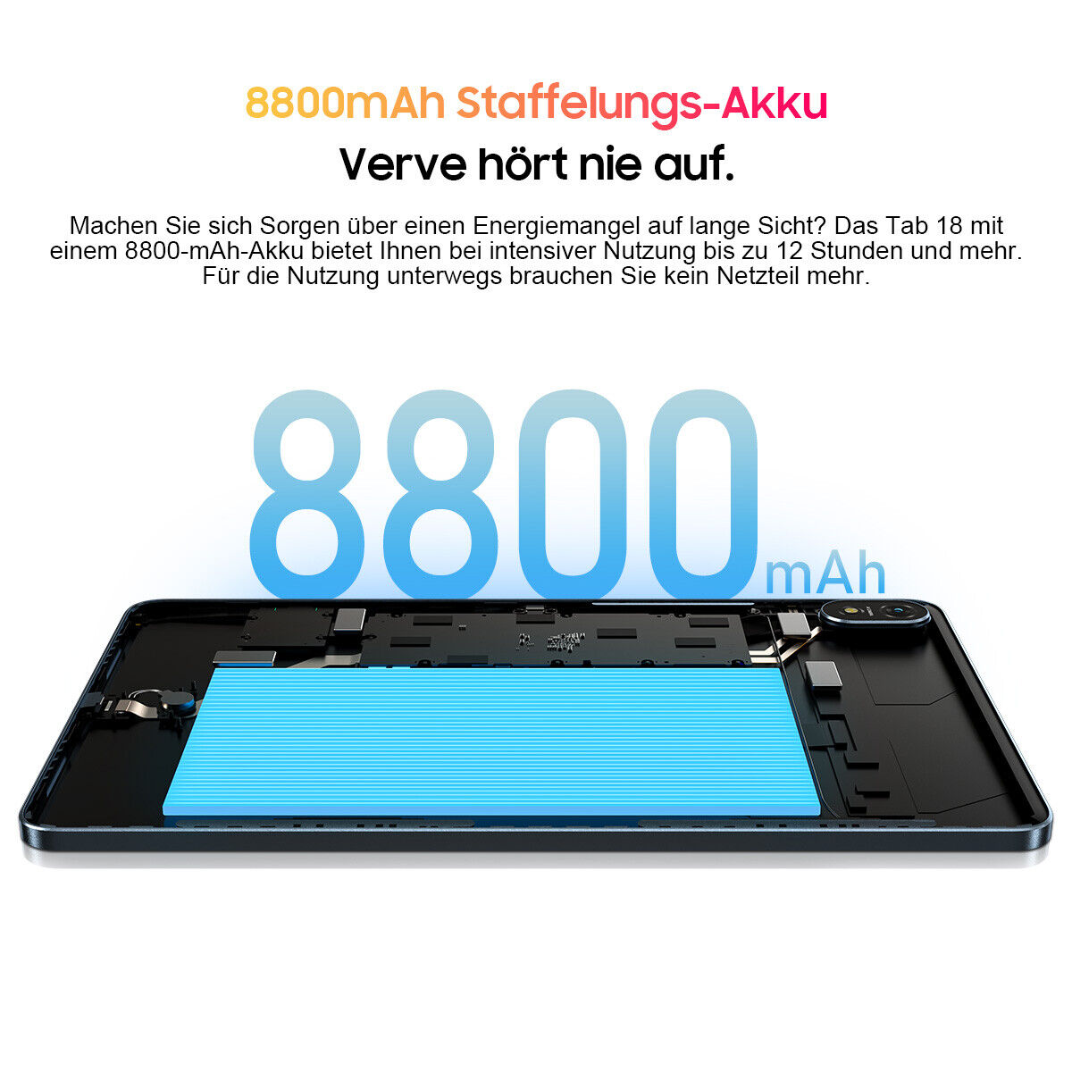 Blackview Tab 18 Android Tablet 12 Zoll 16GB+256GB 8800mAh Widevine L1-Netflix