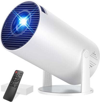 Mini Beamer S100 Unterstützt 4K 1080P, Projektor Tragbarer  Bluetooth 5.4, 270° Weiß