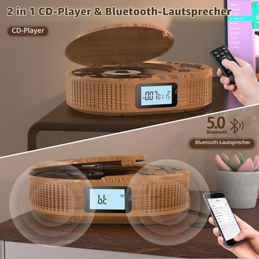 CD Player tragbar mit Bluetooth discman Kinder Lautsprecher Radio Boombox-CD-Player