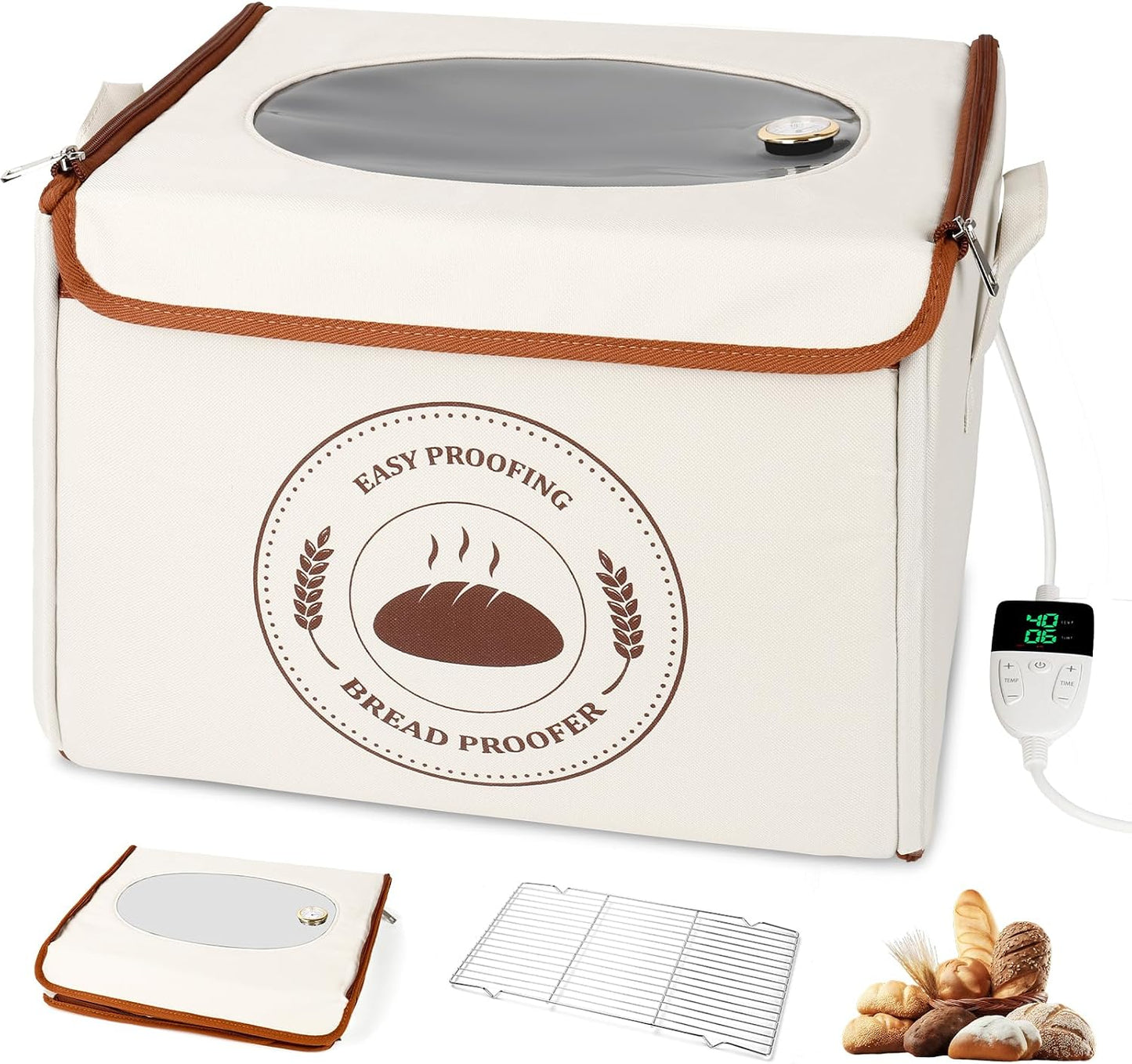 Bourske Brot Gärbox Sauerteig, Dreiseitenheizung mit Thermostat 42L