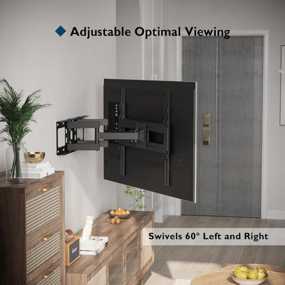 BONTEC TV Wandhalterung Schwenkbar Neigbar für 23-60 Zoll Flach & Curved