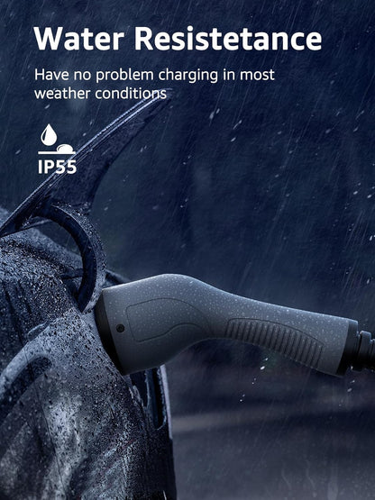 BOKMAN Typ 2 Ladekabel, Modus 3 / 16A / 11 kW / 3-Phasig / 10 Meter, Typ 2 auf Typ 2 EV Ladekabel für Elektroauto mit Tragetasche und Mikrofasertuch