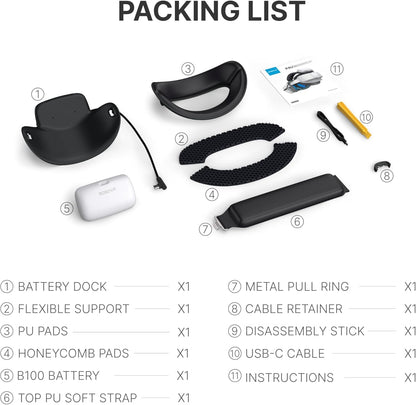 BOBOVR P4U Strap mit Akku Upgrade Combo Kompatibel mit Pico4 Ultra/