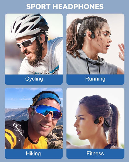 Prise casque DV68 à conduction osseuse, Bluetooth, prise casque ouverte avec microphone, étanchéité IP67