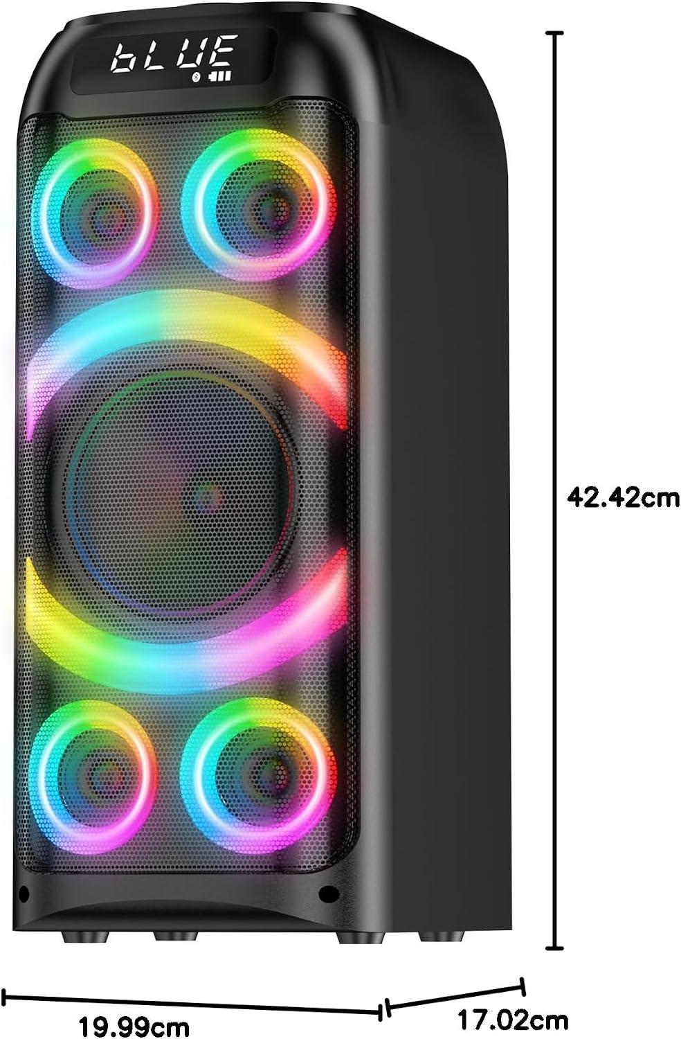 Bohini Bluetooth-Lautsprecher, 160 W Spitze, leistungsstark, laut, Stereo-Sound,tiefer Bass